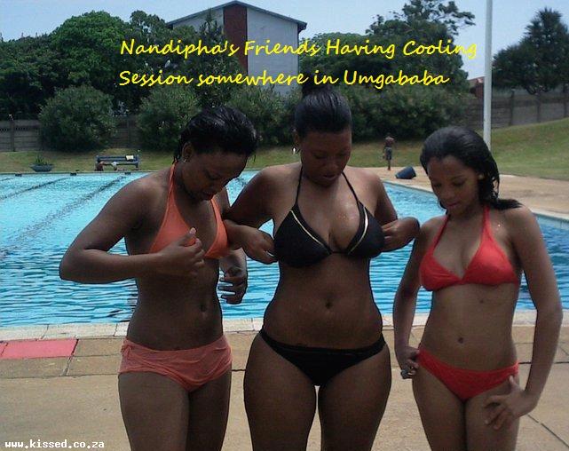Nandipha with Pretoria bikini girls at Umgababa 