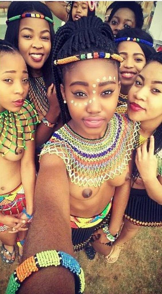 African Zulu sexy naked teens with small black tits