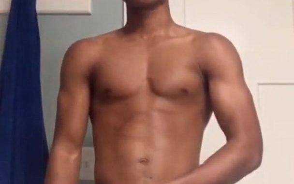 African cute horny teen boy shows his dick after school