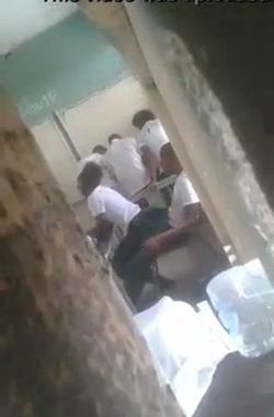 African high school students fuck in class
