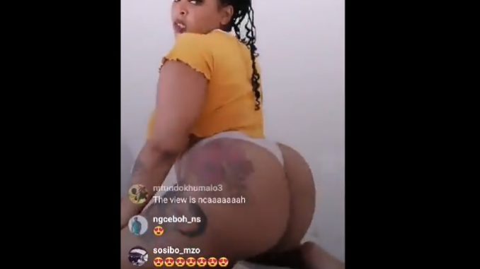 Big Fat Ass YellowBone Nomthandazo Butt Twerk For Instagram Live Fans