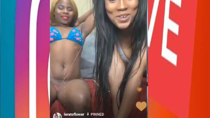 Johannesburg And Cape Town Girl Lerato Thebe With A Friend Twerking On Instagram Live