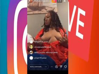 Mbali Hlope Playing With Her Big Boobs On Instagram Live