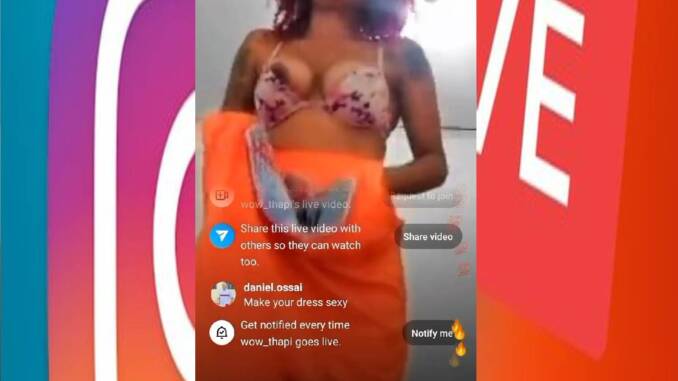 Mathapelo Naughty Play On Instagram Live Tit Tease
